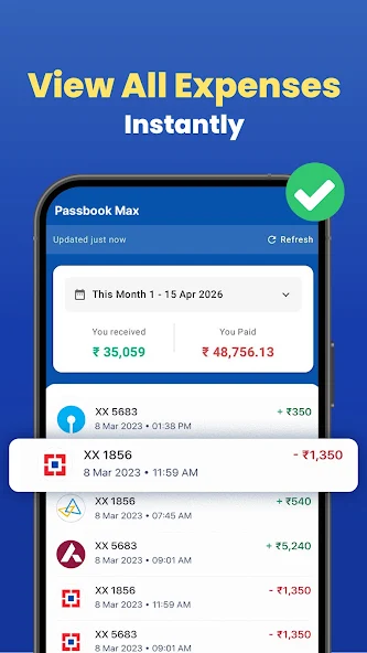 PassbookMax — View all expenses instantly